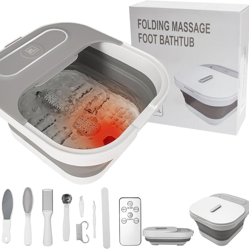 Uni Full Collapsible Foot Spa Bath with Remote Open Box New